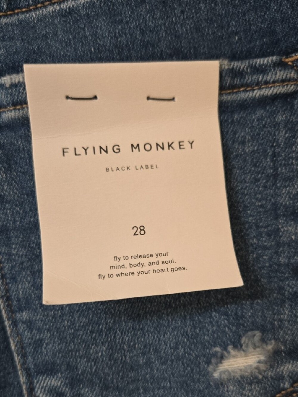 NWT Flying Monkey Distressed Jeans Size 28 - Picture 4 of 7